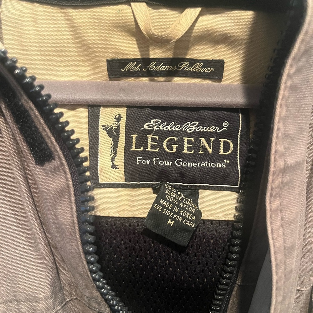 Eddie Bauer vintage olive  Military Field Anorak Jacket Mt Adams Sz M - Picture 2 of 7